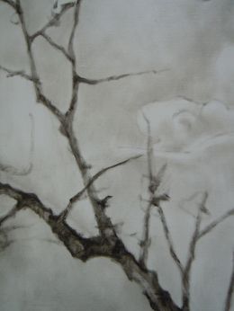 the Detail Three of Relationship of Barack and Julia, oil on canvas.